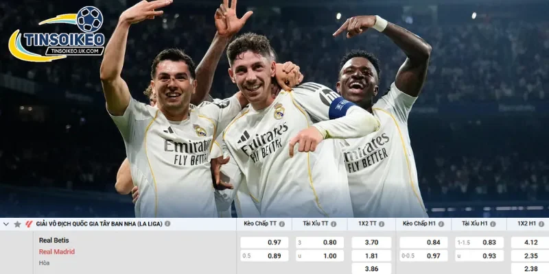 Chi tiết kèo Real Betis vs Real Madrid