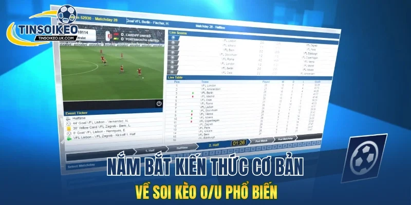 Nắm bắt kiến thức cơ bản về soi kèo O/U phổ biến